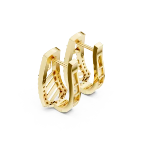 Luminary Architectural Pavé-Set Round Brilliant Stud Earrings - Image 3