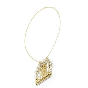 Ethereal Divine Radiance Pear and Round Diamond Motif Pendant - Image 2