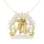 Ethereal Divine Radiance Pear and Round Diamond Motif Pendant