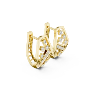 Symmetry Geometric Round Cut Pavé-Set Architectural Studs