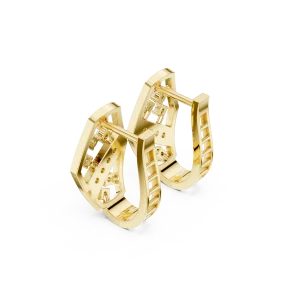 Symmetry Geometric Round Cut Pavé-Set Architectural Studs - Image 3