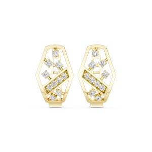 Symmetry Geometric Round Cut Pavé-Set Architectural Studs - Image 2