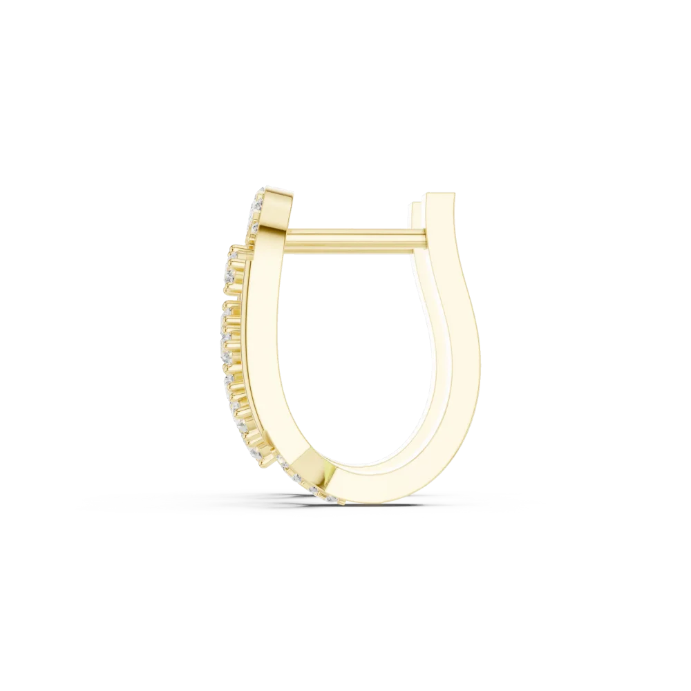 Architectural Round Brilliant Pavé-Set Hoop Earrings - Image 4