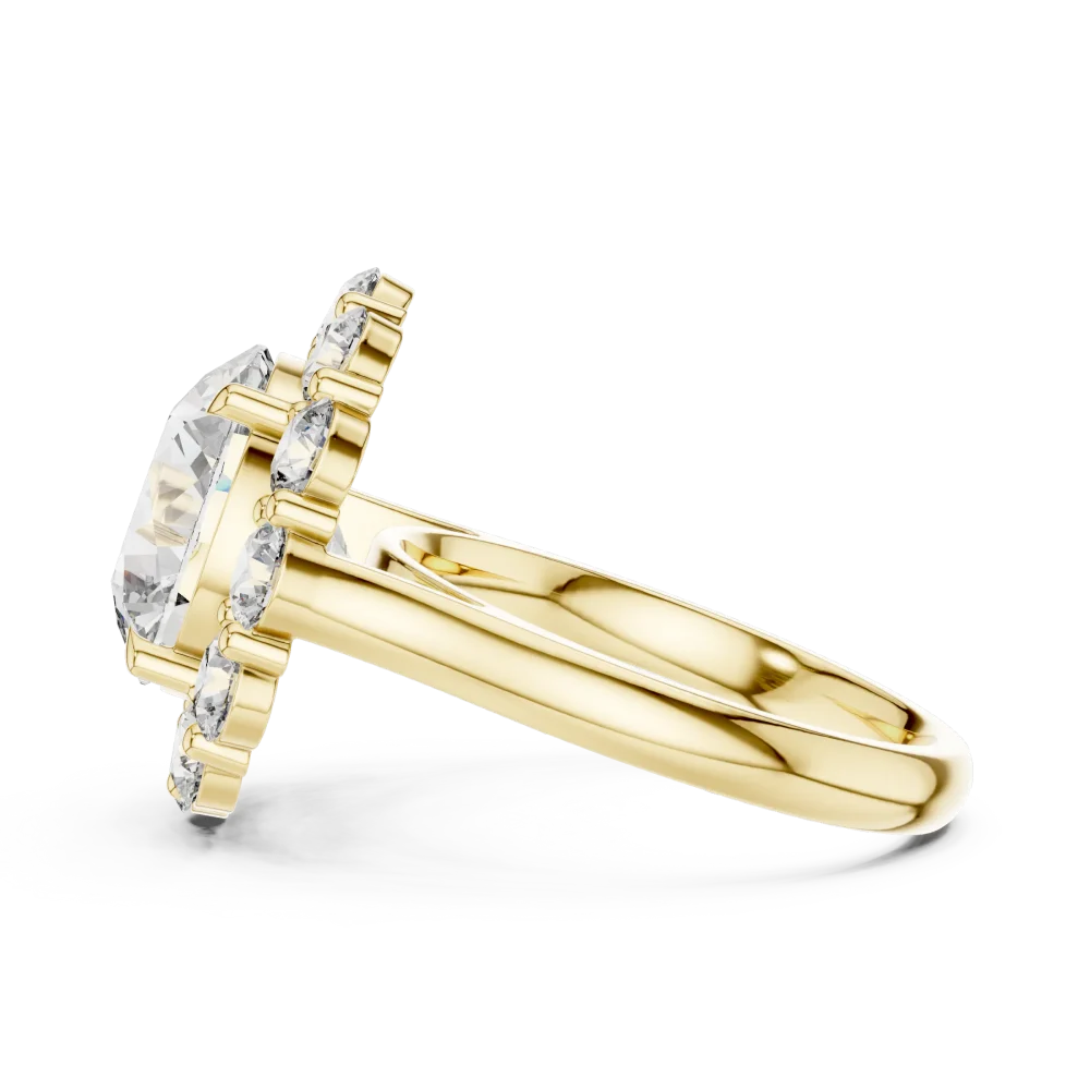 Luminary Round Brilliant Halo Solitaire Ring - Image 4