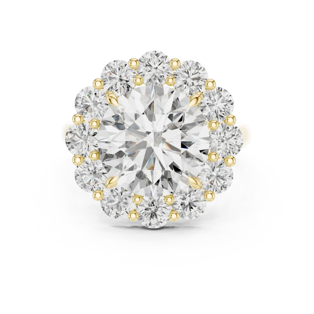 Luminary Round Brilliant Halo Solitaire Ring - Image 2