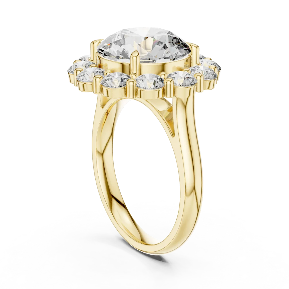 Luminary Round Brilliant Halo Solitaire Ring - Image 3