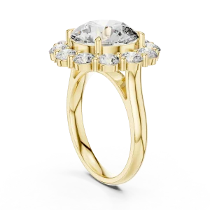 Luminary Round Brilliant Halo Solitaire Ring - Image 3