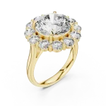 Luminary Round Brilliant Halo Solitaire Ring