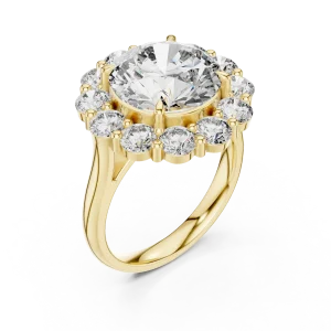 Luminary Round Brilliant Halo Solitaire Ring