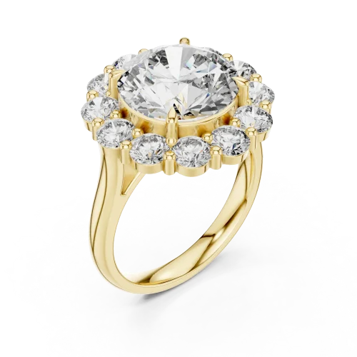 Luminary Round Brilliant Halo Solitaire Ring