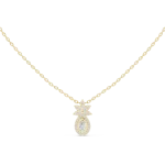 Ethereal Pear and Round Cluster Botanical Pendant
