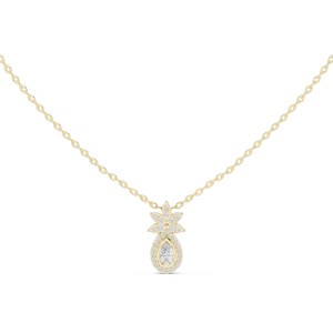Ethereal Pear and Round Cluster Botanical Pendant