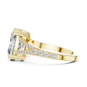 Ethereal Cushion Cut Pavé-Set Solitaire Engagement Ring - Image 4