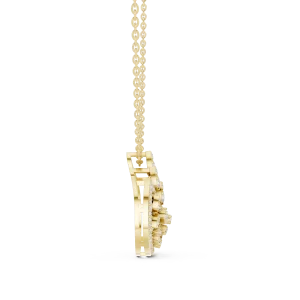 Ethereal Pear and Round Pavé-Set Luminary Pendant - Image 4