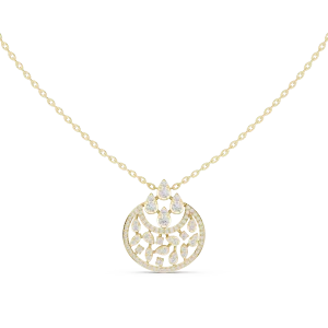 Ethereal Pear and Round Pavé-Set Luminary Pendant