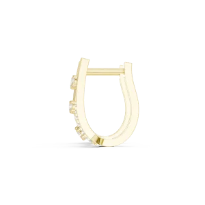 Symmetry Round Brilliant Architectural Pavé-Set Hoop Earrings - Image 4