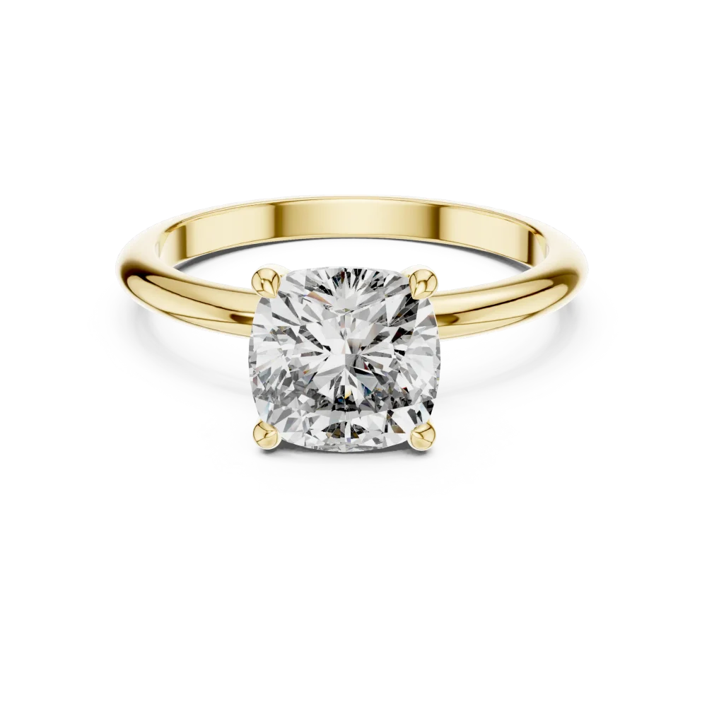 Essence Cushion Cut Solitaire Engagement Ring - Image 2