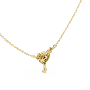Luminary Round and Pear Pavé-Set Drop Pendant Necklace - Image 3
