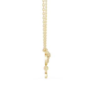 Luminary Round and Pear Pavé-Set Drop Pendant Necklace - Image 4