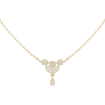 Luminary Round and Pear Pavé-Set Drop Pendant Necklace