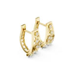 Geometric Symmetry Round Cut Diamond Architectural Hoops