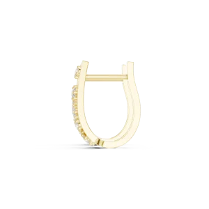 Geometric Symmetry Round Cut Diamond Architectural Hoops - Image 4