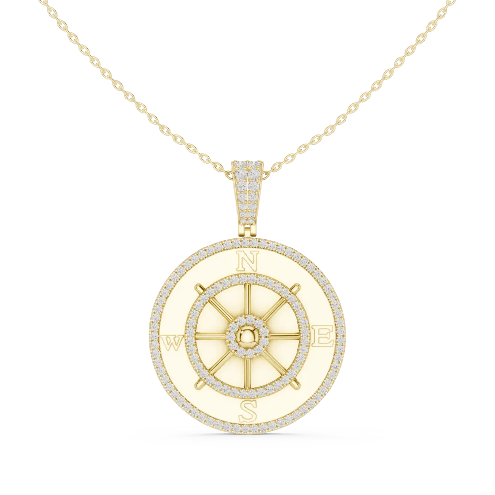 Experience true nautical elegance with our diamond compass pendant. Expertly crafted with DIAMEUR lab-grown diamonds, shop this luxury piece now.