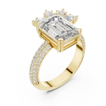Luminary Emerald Cut Marquise Cluster Statement Ring