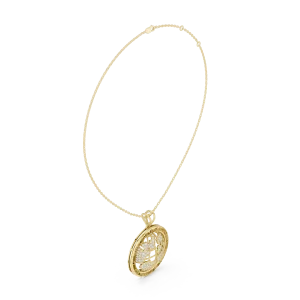 Luminary Round Pavé-Set Globe Statement Pendant - Image 2