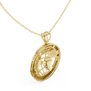Luminary Round Pavé-Set Globe Statement Pendant - Image 3