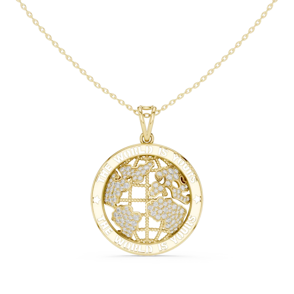Discover the Luminary Globe Pendant, featuring brilliant DIAMEUR lab-grown diamonds in a handcrafted design. Elevate your style and buy today.