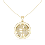 Luminary Round Pavé-Set Globe Statement Pendant