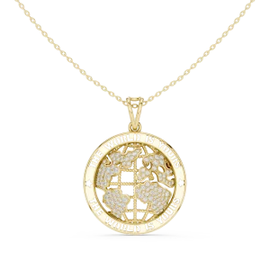 Luminary Round Pavé-Set Globe Statement Pendant