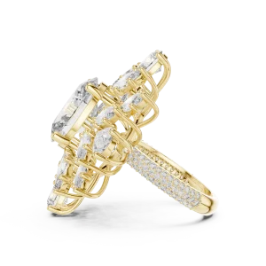 Ethereal Oval Luminary Marquise and Pear Statement Ring - Image 4