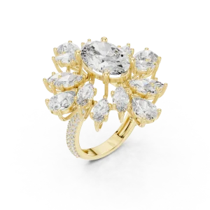 Ethereal Oval Luminary Marquise and Pear Statement Ring