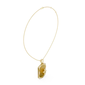 Geometric Pavé-Set Round Brilliant Cross Dog Tag Pendant - Image 2