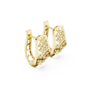 Luminary Geometric Chevron Pavé-Set Stud Earrings
