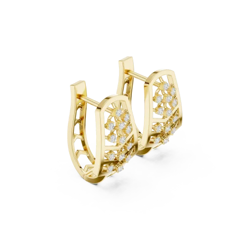 Luminary Geometric Chevron Pavé-Set Stud Earrings