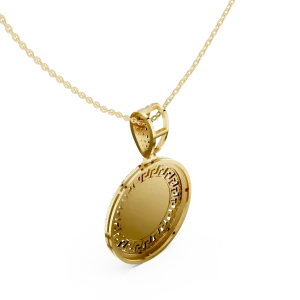 Luminary Round Pavé-Set Geometric Medallion Pendant - Image 3