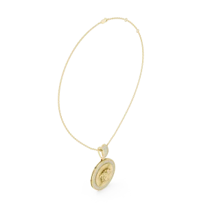 Luminary Radiant Medallion Pavé-Set Diamond Pendant - Image 2
