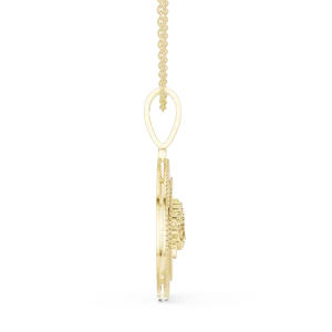 Luminary Radiant Medallion Pavé-Set Diamond Pendant - Image 4
