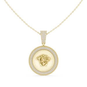 Luminary Radiant Medallion Pavé-Set Diamond Pendant