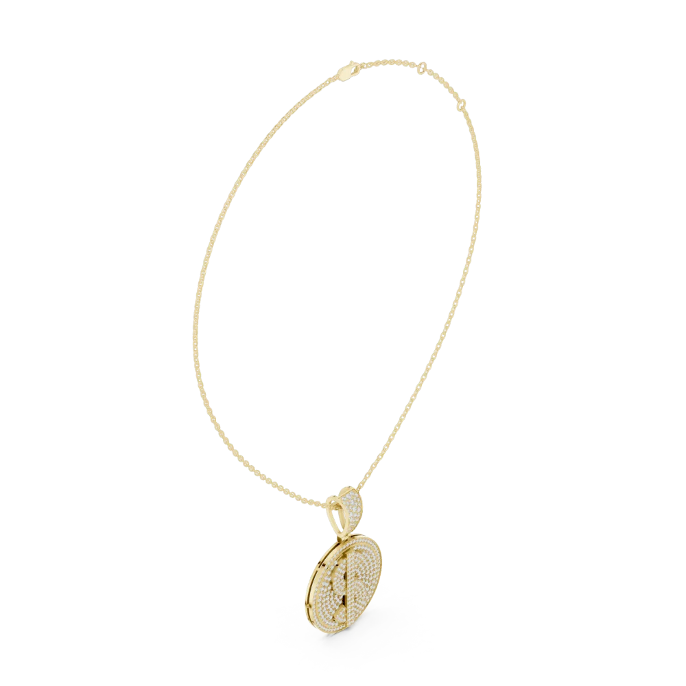 Infinite Pavé Luminary Round Brilliant Diamond Statement Pendant - Image 2