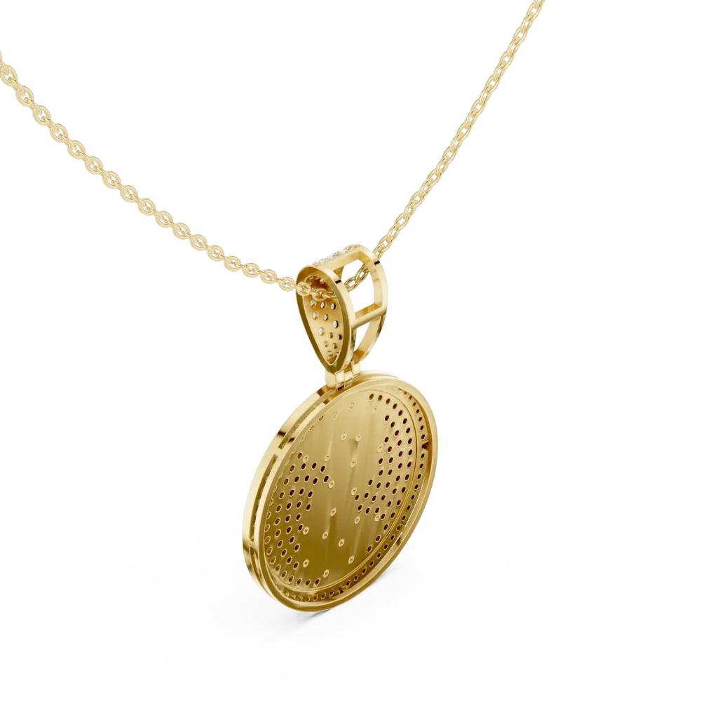 Infinite Pavé Luminary Round Brilliant Diamond Statement Pendant - Image 3