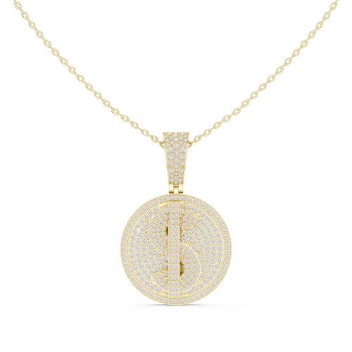 Infinite Pavé Luminary Round Brilliant Diamond Statement Pendant