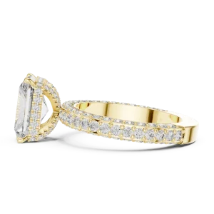Luminary Radiant Cut Pavé-Set Solitaire Ring - Image 4