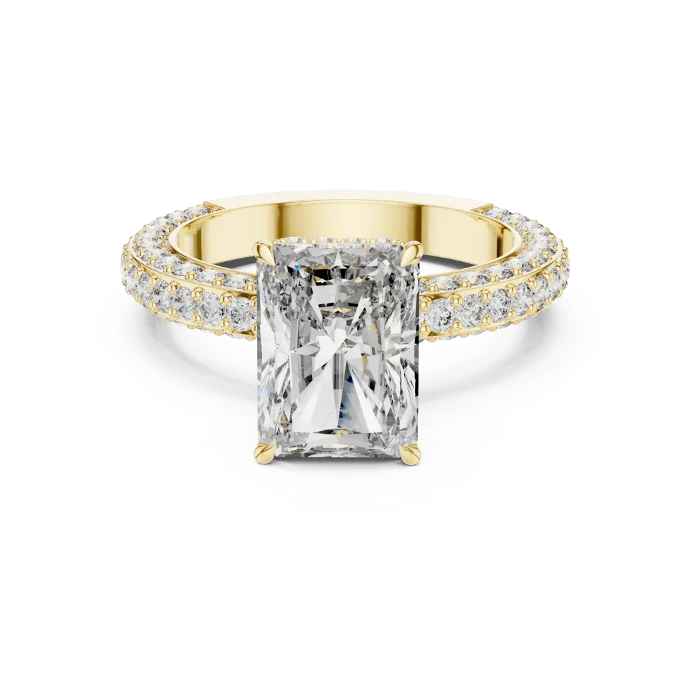 Luminary Radiant Cut Pavé-Set Solitaire Ring - Image 2
