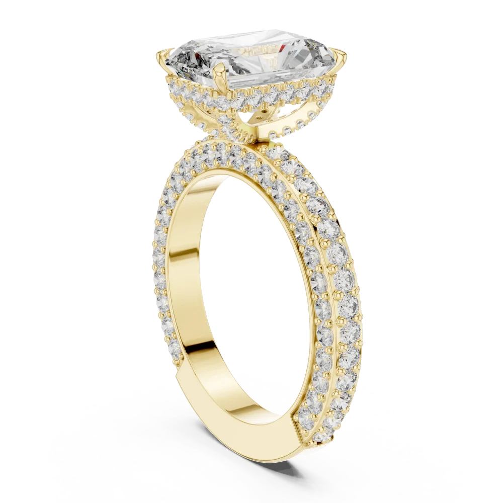 Luminary Radiant Cut Pavé-Set Solitaire Ring - Image 3