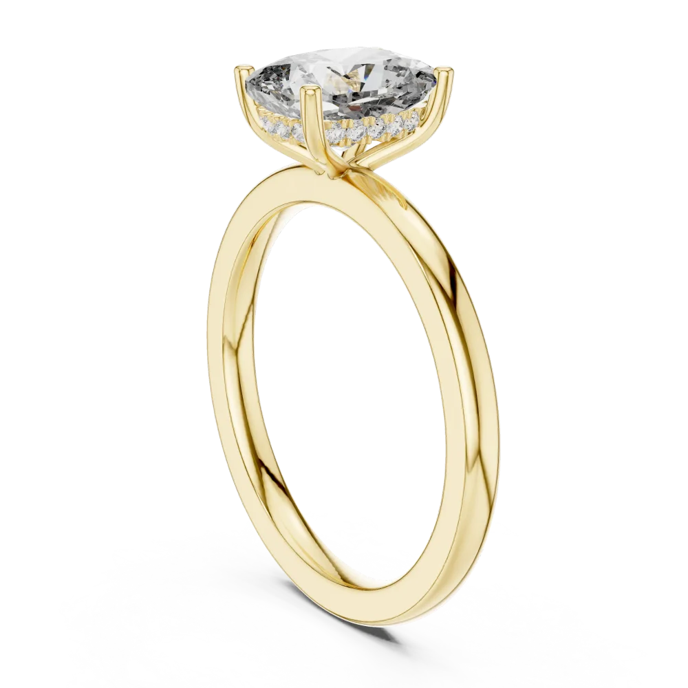 Luminary Radiant Cut Hidden Halo Solitaire Ring - Image 3