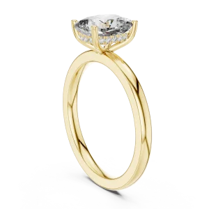Luminary Radiant Cut Hidden Halo Solitaire Ring - Image 3